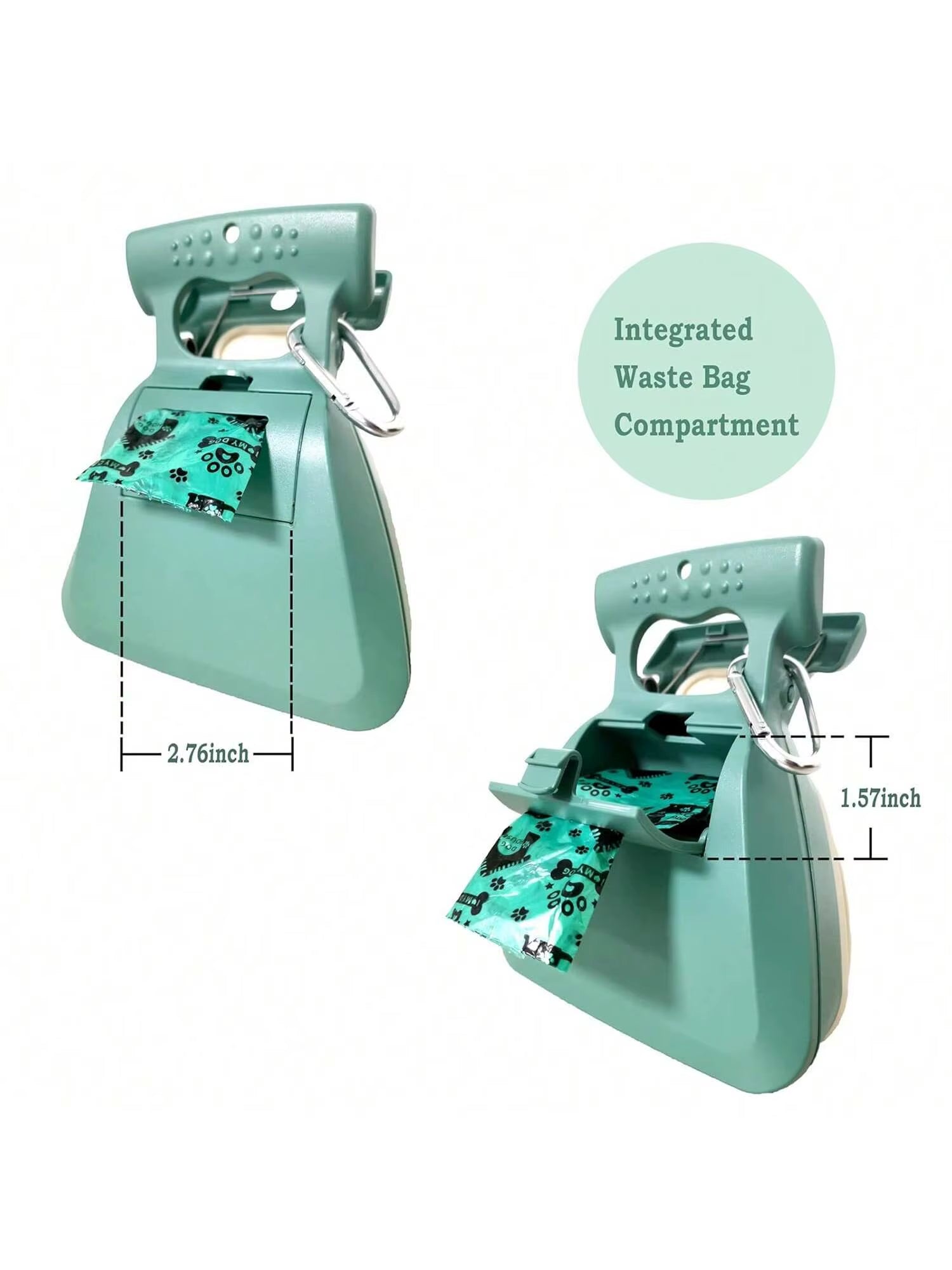 Pooper Scooper, Portable and Handheld Size for Walking Large and Small Dogs outside Yard or Travel Outdoors, Pup Poop Scoop With