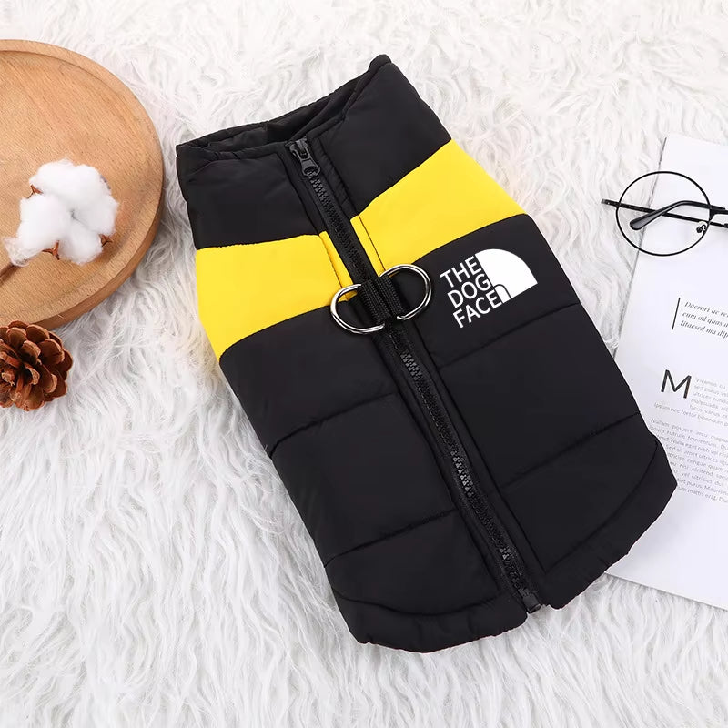 Waterproof Warm Dog Clothes Pet Coat Winter Vest Padded Zipper Jacket Dog Clothing for Small Medium Big Dogs the Dog Face Outfit